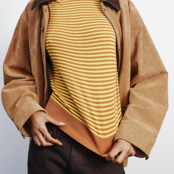 Zara Tan and Brown Women's Sweater - Picture 2 of 7